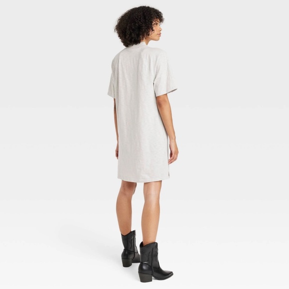 Universal Thread Knit Mock Neck Dress Beige - M - Picture 3 of 6